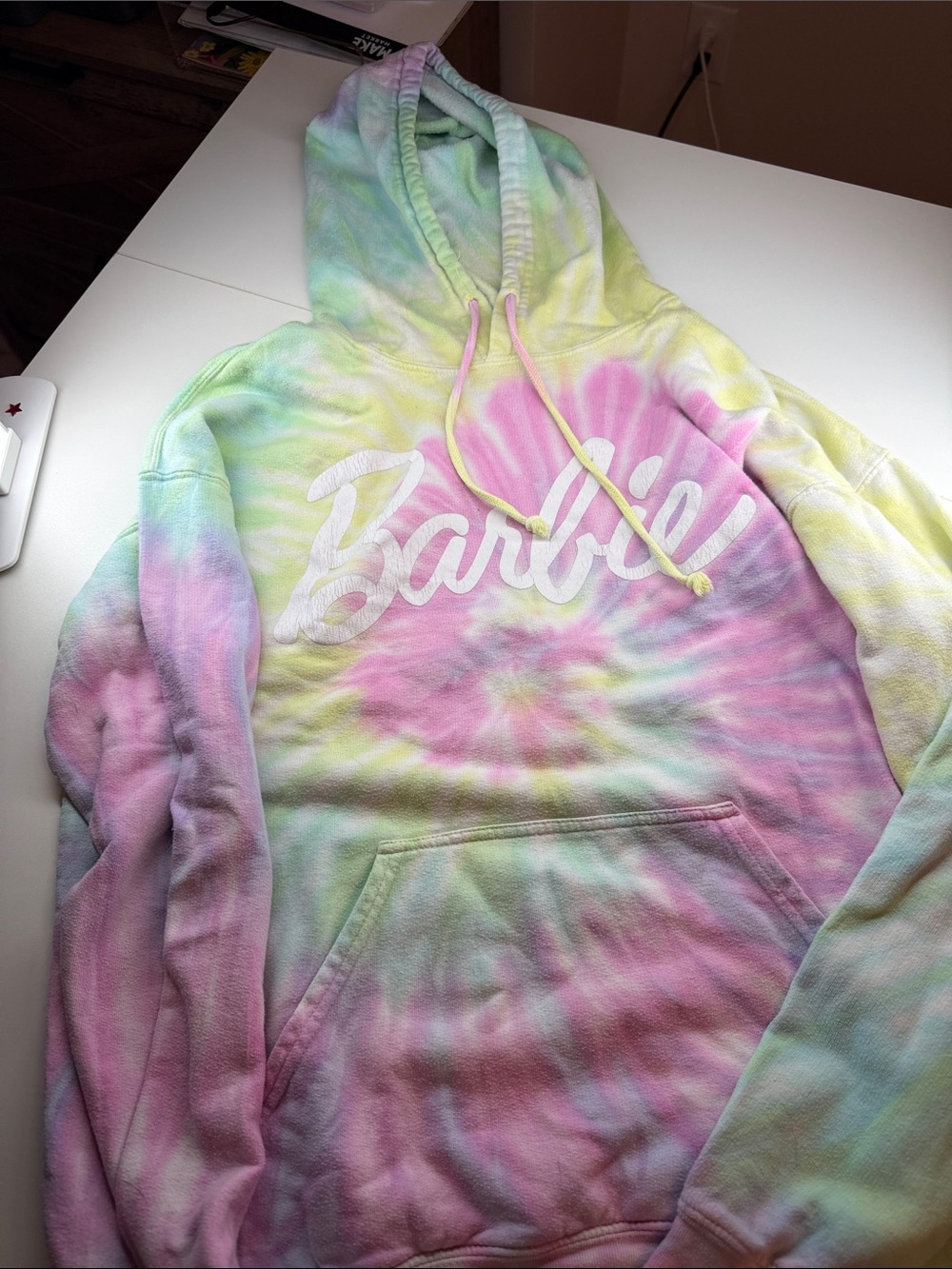 Women's medium TyeDye Barbie hoodie